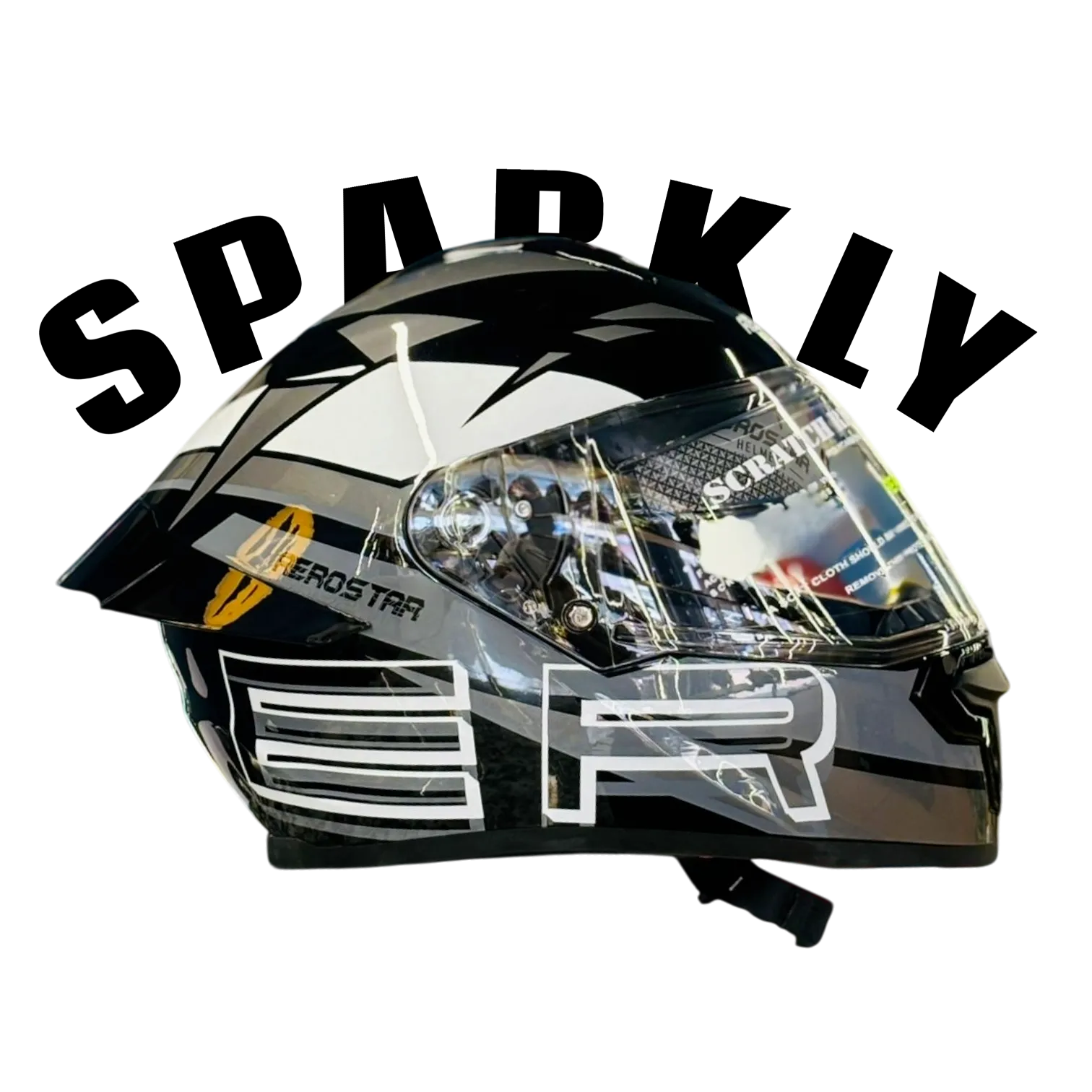 Aerostar Axter D12 Black Gray Full Face Helmet