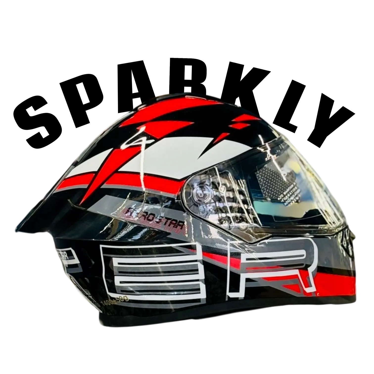Aerostar Axter D12 Black Red Full Face Helmet