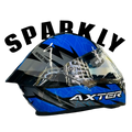 Aerostar Axter D15 Black Blue Full Face Helmet