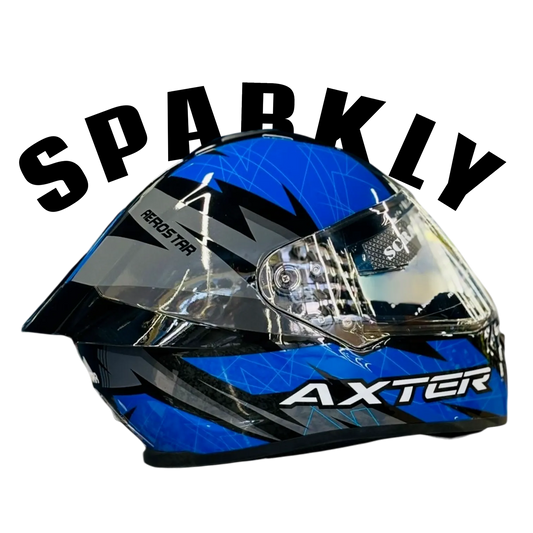 Aerostar Axter D15 Black Blue Full Face Helmet