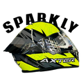 Aerostar Axter D15 Black Flu Yellow Full Face Helmet