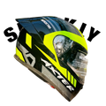 Aerostar Axter D1 Black Flu Yellow Full Face Helmet
