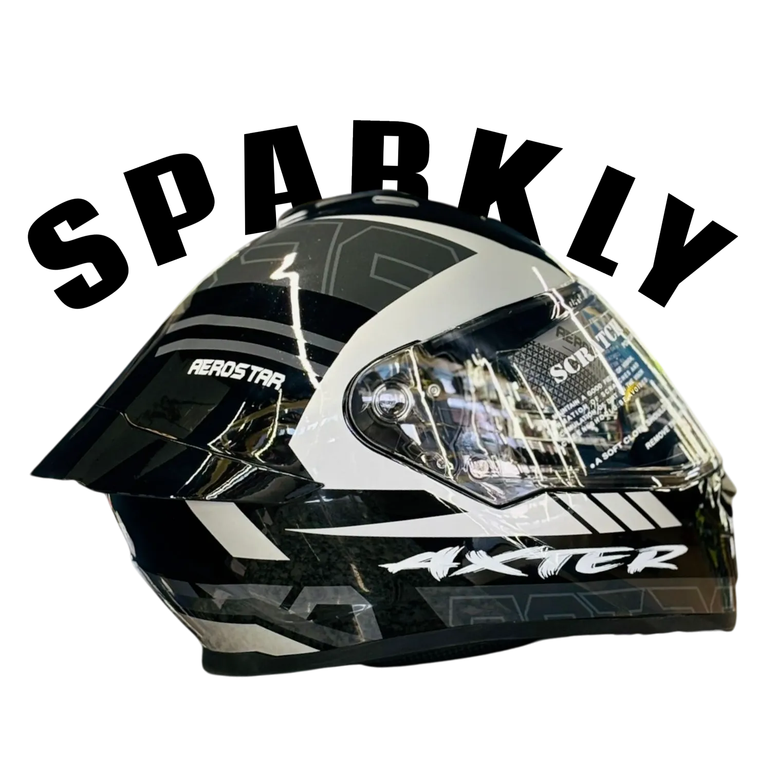 Aerostar Axter D1 Black Gray Full Face Helmet