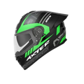Aerostar Axter D1Black Green Full Face Helmet
