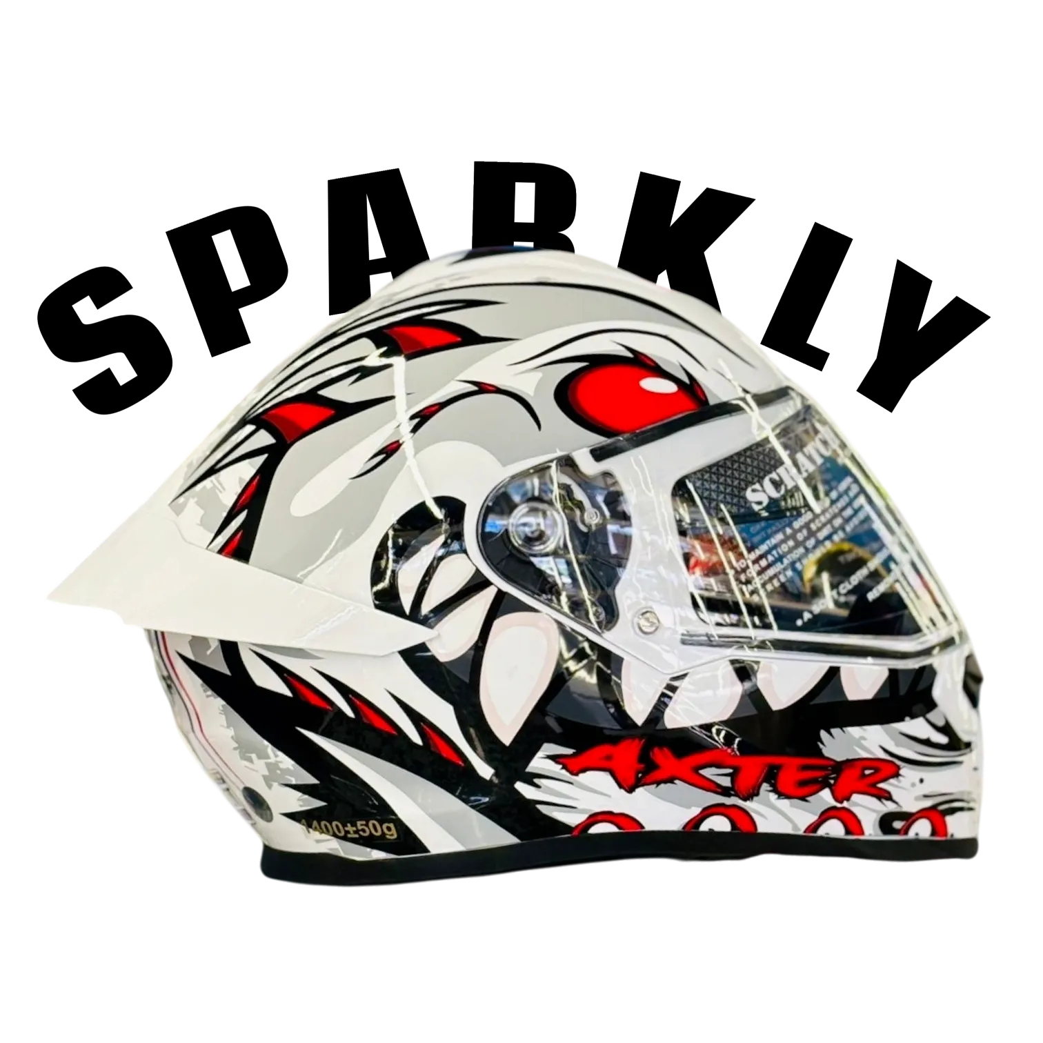 Aerostar Axter D2 Black Sliver Full Face Helmet