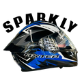 Aerostar Axter D3 Black Blue Full Face Helmet