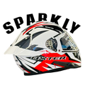 Aerostar Axter D3 White Red Full Face Helmet
