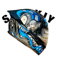 Aerostar Axter D4 Black Blue Full Face Helmet