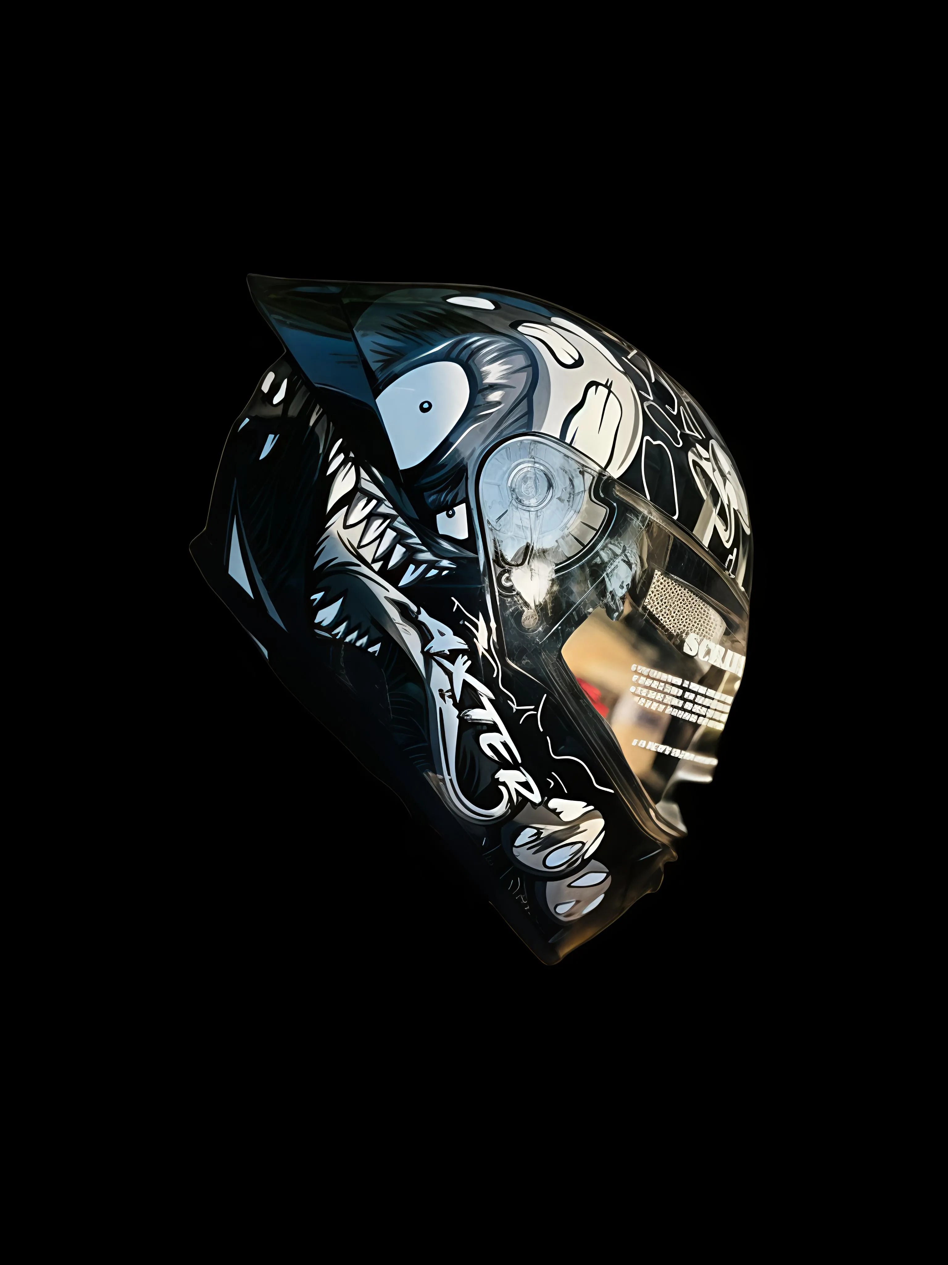 Aerostar Axter D4 Black Gray Full Face Helmet