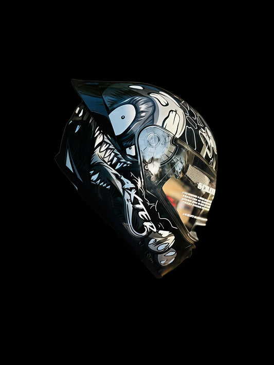 Aerostar Axter D4 Black Gray Full Face Helmet