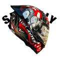 Aerostar Axter D4 Black Red Full Face Helmet
