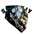 Aerostar Axter D4 Black Silver Full Face Helmet