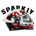 Aerostar Axter D4 White Red Full Face Helmet