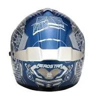 Aerostar Axter D7 White Blue Full Face Helmet