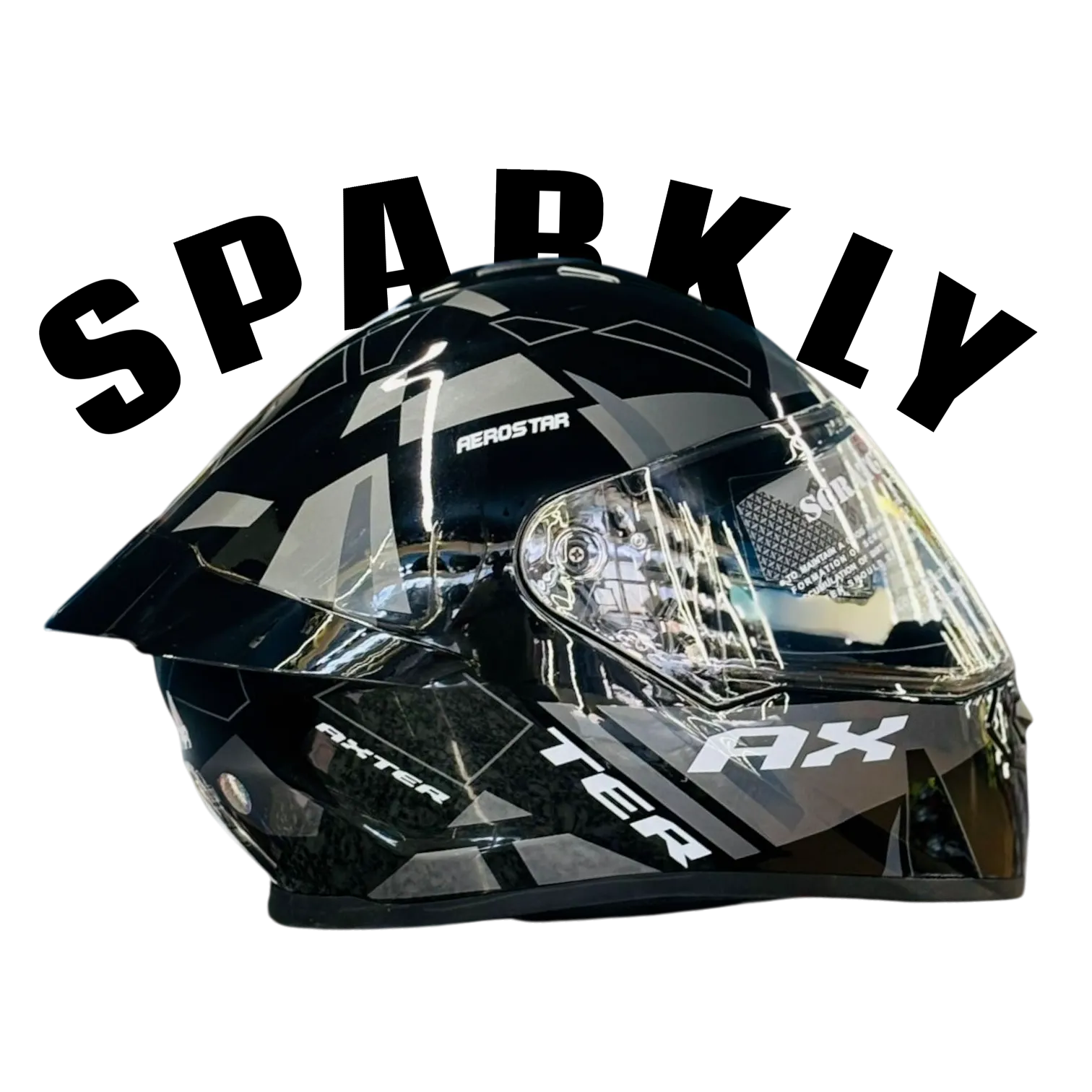 Aerostar Axter D8 Black Gray Full Face Helmet