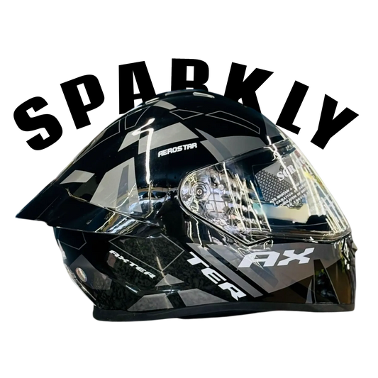 Aerostar Axter D8 Black Gray Full Face Helmet