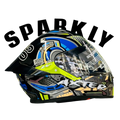 Aerostar Axter D9 Black Flu Yellow Full Face Helmet