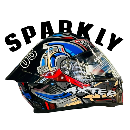 Aerostar Axter D9 Black Red Full Face Helmet