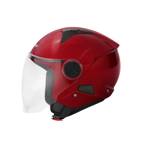 Aerostar Beat Cherry Red Half Face Helmet