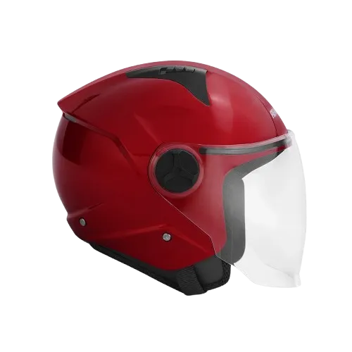 Aerostar Beat Cherry Red Half Face Helmet