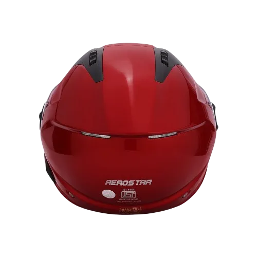 Aerostar Beat Cherry Red Half Face Helmet