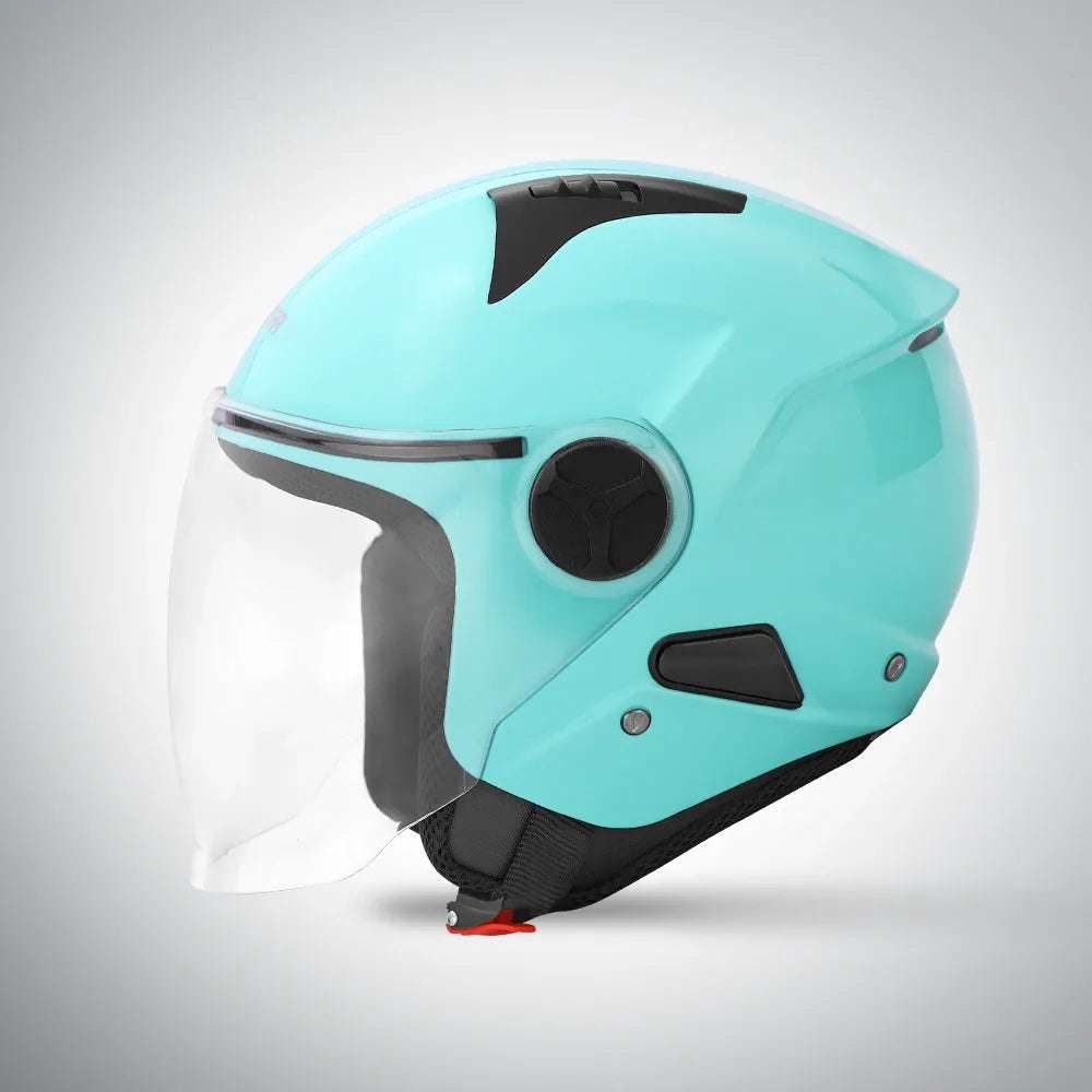Aerostar Beat Ice Green Half Face Helmet