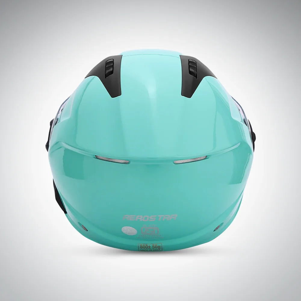 Aerostar Beat Ice Green Half Face Helmet