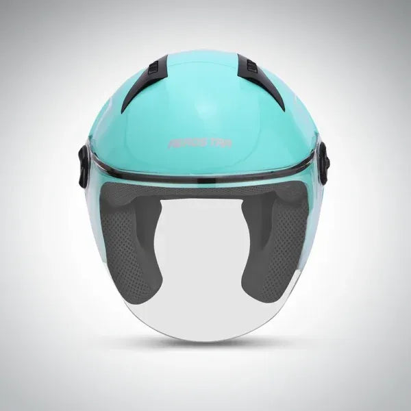 Aerostar Beat Ice Green Half Face Helmet