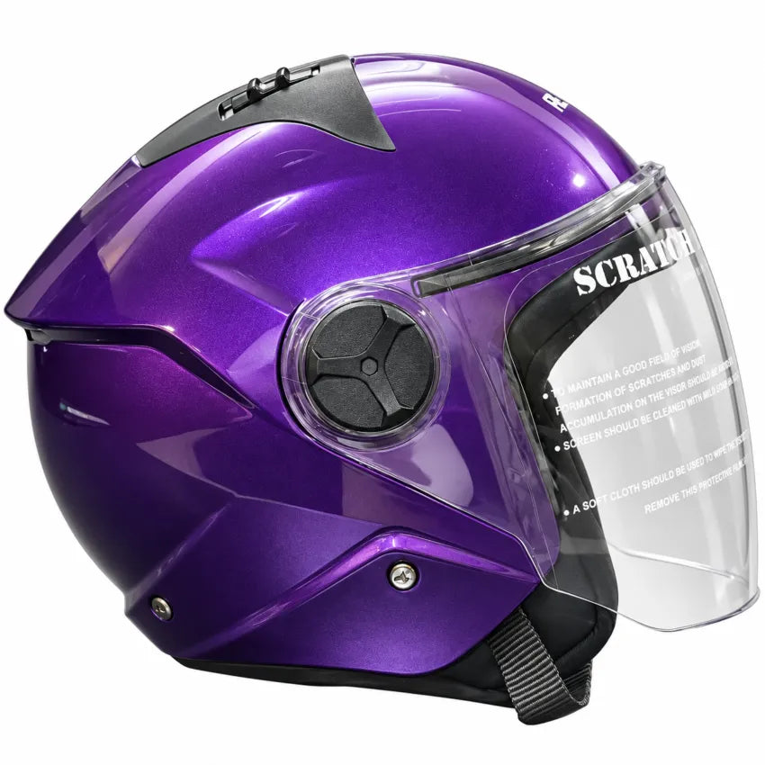 Aerostar Beat Purple Half Face Helmet