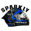 Aerostar Diva D1 Black Blue Half Face Helmet