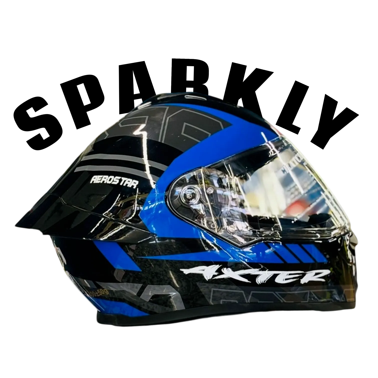 Aerostar Diva D1 Black Blue Half Face Helmet
