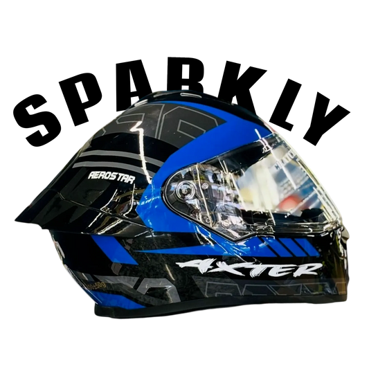 Aerostar Diva D1 Black Blue Half Face Helmet