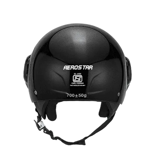 Aerostar Mini Black Half Face Helmet