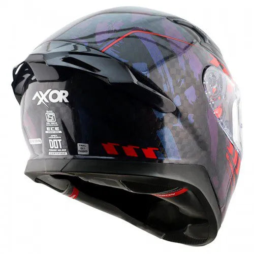 Axor Apex Carbon Small Cheeks Gloss Red Full Face Helmet