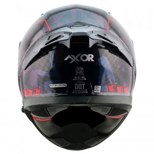 Axor Apex Carbon Small Cheeks Gloss Red Full Face Helmet