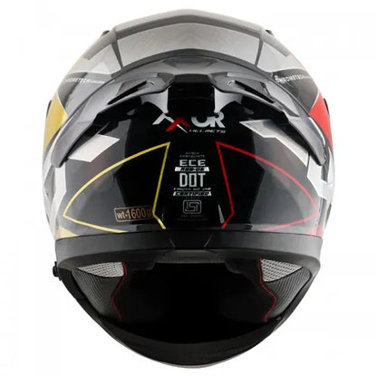 AXOR Apex Chrometech Black Red Full Face Helmet