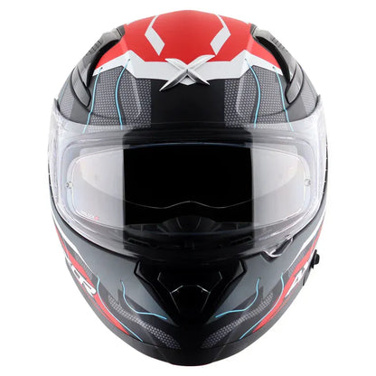 AXOR Apex Dyanamo Dull Black Red Full Face Helmet