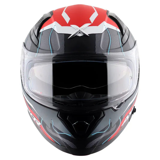 AXOR Apex Dyanamo Dull Black Red Full Face Helmet