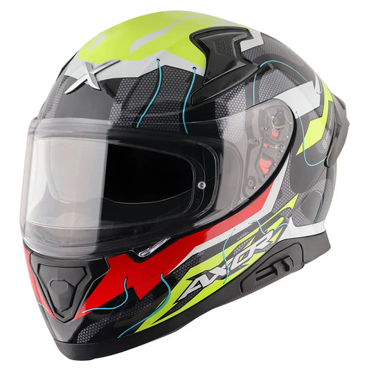 AXOR Apex Dynamo Black Neon Full Face Helmet