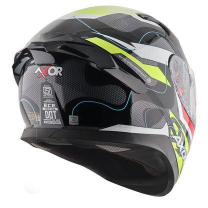 AXOR Apex Dynamo Black Neon Full Face Helmet