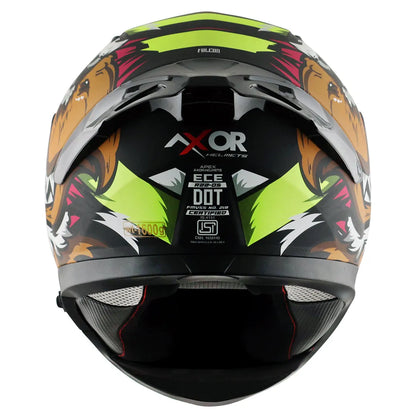AXOR Apex Falcon Black Neon Yellow Full Face Helmet