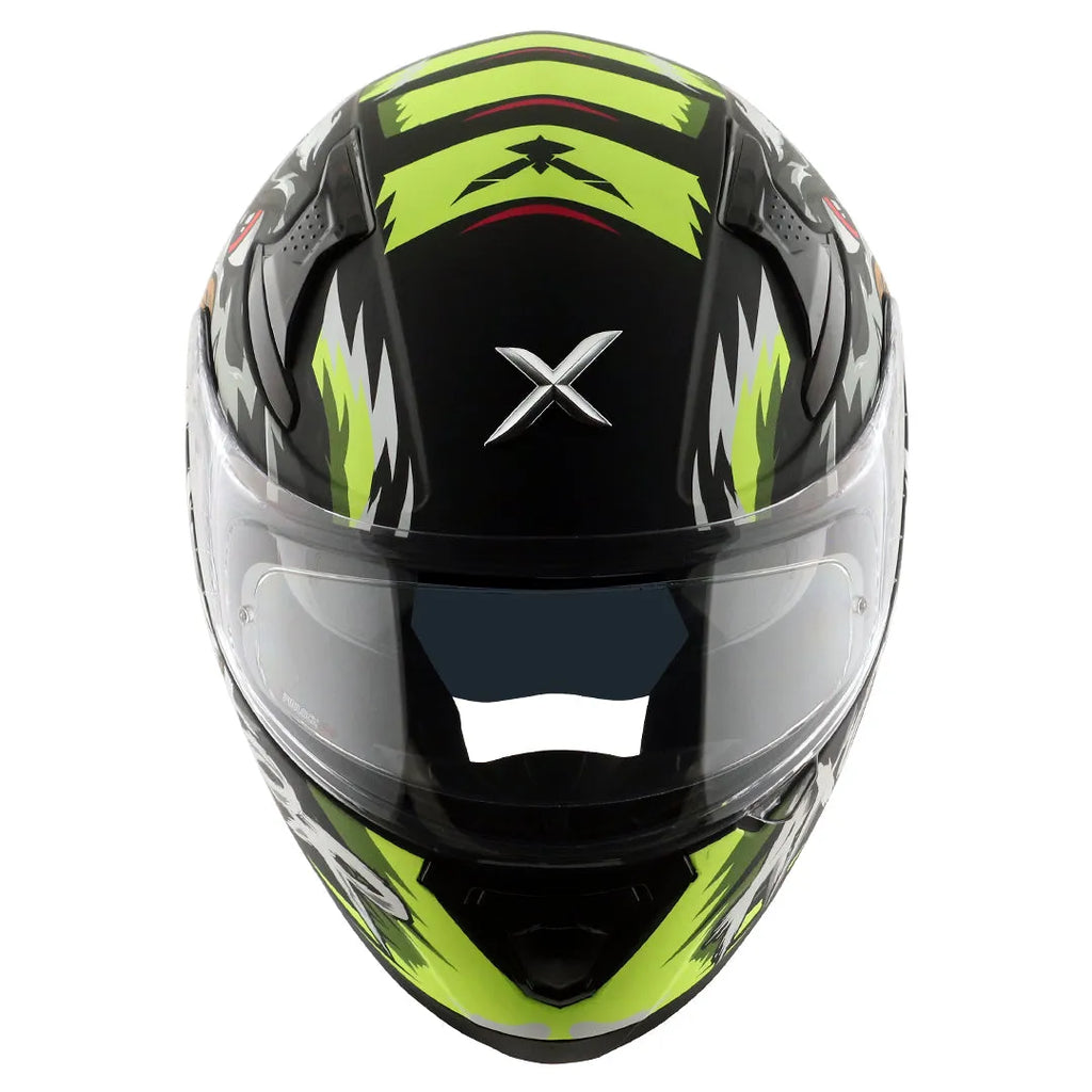 AXOR Apex Falcon Black Neon Yellow Full Face Helmet