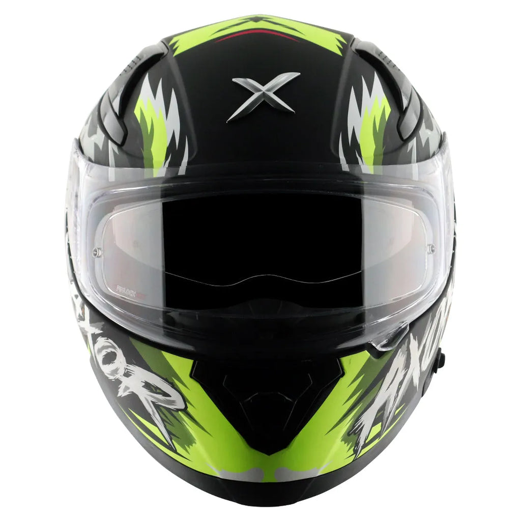 AXOR Apex Falcon Dull Black Neon Yellow Full Face Helmet