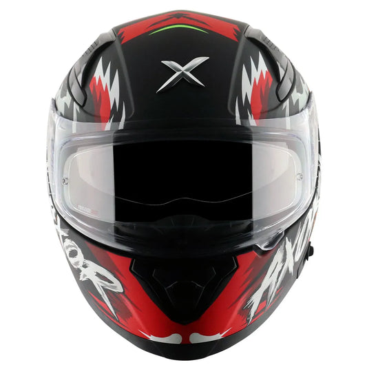 AXOR Apex Falcon Dull Black Red Full Face Helmet