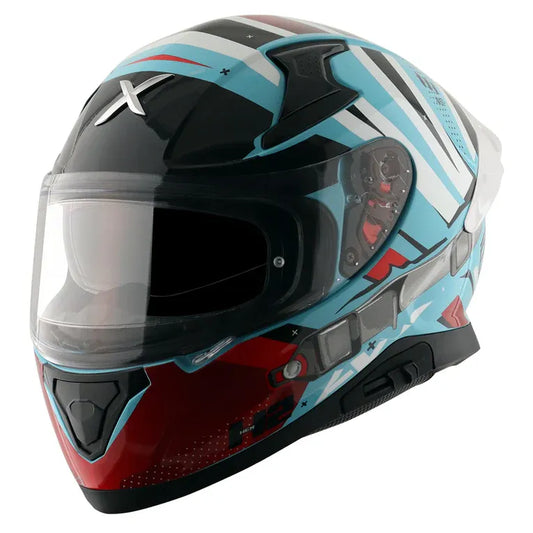 AXOR Apex Hex 2 Hex Blue Red Full Face Helmet