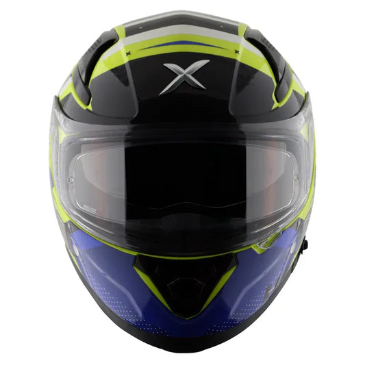 AXOR Apex Hex 2 Neon Yellow Blue Full Face Helmet