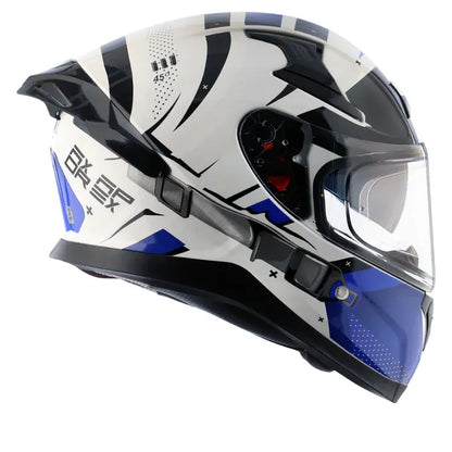 AXOR Apex Hex 2 White Blue Full Face Helmet