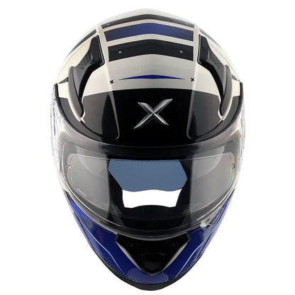 AXOR Apex Hex 2 White Blue Full Face Helmet