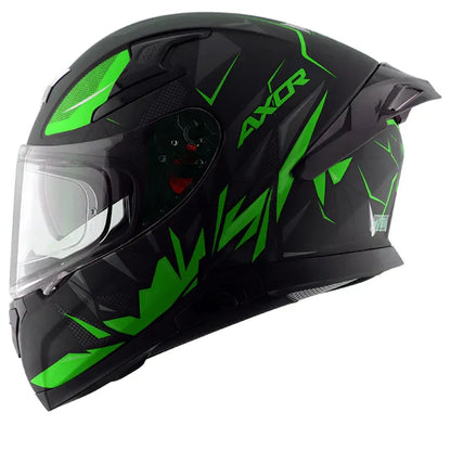AXOR Apex Hunter Black Neon Green Full Face Helmet