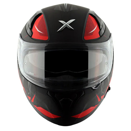 AXOR Apex Hunter Black Red Full Face Helmet